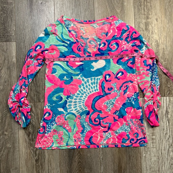 Lilly Pulitzer Women's Pink and Blue Shirt - Picture 8 of 11